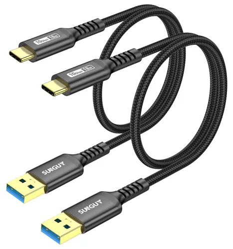 Vista 22 de SUNGUY Cable USB C para Android Auto de 10 Gbps, 1.5 pies 3A USB 3.1 Gen 2, carga rápida y transferencia de datos, cable USB C CarPlay, compatible