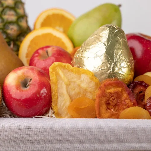 Vista 5 de The Fruit Company Cesta de frutas de celebración de huerto, cesta de frutas frescas para cualquier ocasión, regalos de cumpleaños para mujeres