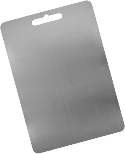 Vista 8 de Stainless Steel Cutting Board with Juice Groove and Handle Hole, Non-Warping Robust Sided Cutting Board for Meat and Vegetables (25 * 36)