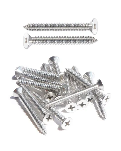 Vista 11 de IMScrews 100 tornillos de madera Phillips de cabeza plana inoxidable #4 x 1-1/4" (32mm) 18-8 (304) tornillos autorroscantes avellanados de acero