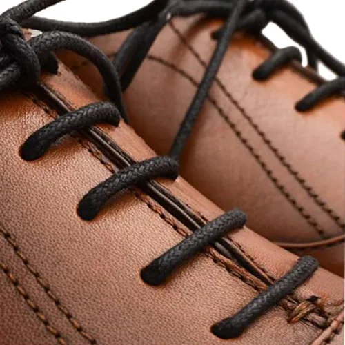 Vista 2 de Cordones redondos encerados (3 pares) para botas de vestir Oxford, cordones de cuero