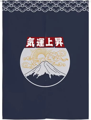 Vista 7 de Cortina japonesa Noren para puerta, tapiz Hokusai Ukiyoe, cortina de puerta de carpa, divisor de habitación, decoración de bistró, 33 x 35 pulgadas