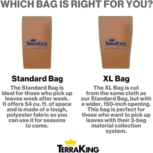 Vista 8 de TerraKing Leaf XL - Bolsa para recolección de hojas rápido y fácil, sistemas de recogida de materiales para cortacésped de montar