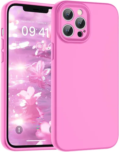 Vista 104 de SUPFINE - Funda diseñada para iPhone 12, silicona líquida premium con [forro de microfibra suave antiarañazos][protección de cámara mejorada], funda