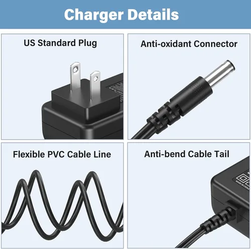 Vista 3 de Cargador de 26 V para TINECO A10 A11 S3 S5 aspiradora inalámbrica, adaptador de cable de alimentación para TINECO iFLOOR Serie 3 Aspiradora
