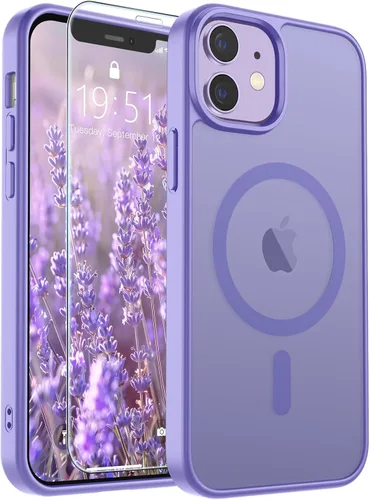 Vista 208 de Funda magnética SUPFINE para iPhone SE 2022 (3ª)/2020 (2ª), iPhone 8 Con protector de pantalla, mate translúcido, compatible con MagSafe, grado