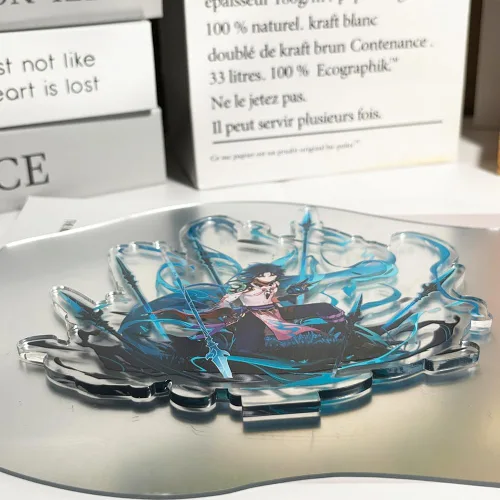 Vista 4 de Genshin Impact - Tarjeta de arena acrílica para decoración de escritorio, figura de juego de anime, regalo para amigos y jugadores