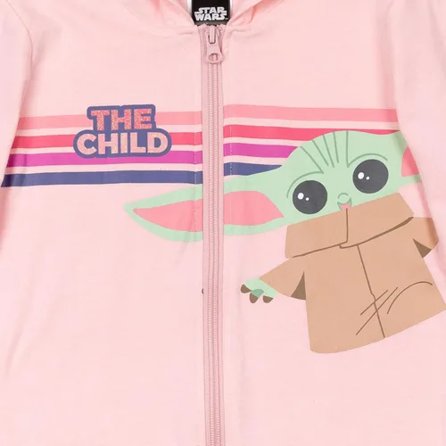 Vista 5 de STAR WARS Mandalorian The Child - Conjunto de leggings con capucha y cremallera de rizo francés