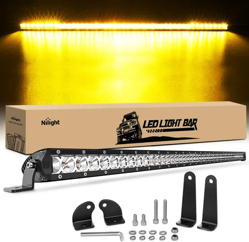 Vista 10 de Nilight Barra de luz LED delgada de 40 pulgadas, 104 LED, de una sola fila, combo Spot Flood de luces antiniebla, luces de conducción, luces