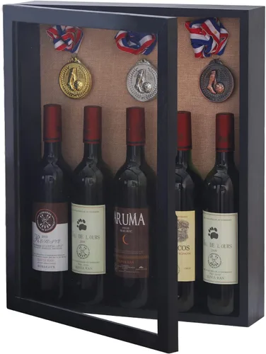 Vista 9 de Caja de sombra de 5 x 7, tamaño de pantalla de 4 x 6 pulgadas, marco de caja de sombra con ventana de cristal, vitrina pequeña con bisagra, mini