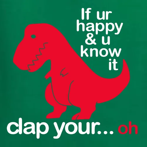 Vista 25 de Wild Bobby Sudadera con capucha unisex con estampado "If You're Happy and You Know it" de Dinausor