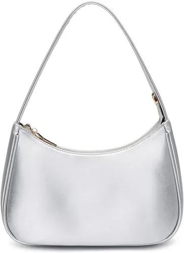 Vista 45 de CYHTWSDJ Bolsos de hombro para mujeres, lindo bolso tote tipo hobo con cierre de cremallera y mini cartera de mano Nailon Negro