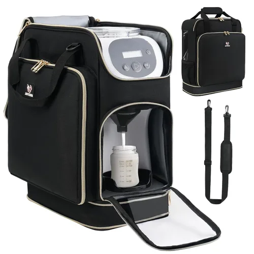 Vista 7 de Estuche de transporte compatible con Baby Brezza Formula Pro Advanced Formula Pro, bolsa de viaje con mezclador de fórmula aislada con correa