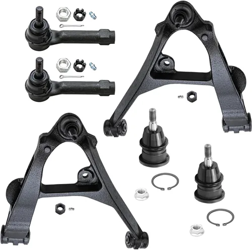 Vista 175 de Detroit Axle - Kit de extremo delantero para Chrysler 300 Dodge Charger 2011-2023 Challenger, 2 Lower Rearward Control Arms 2 Outer Tie Rods 2