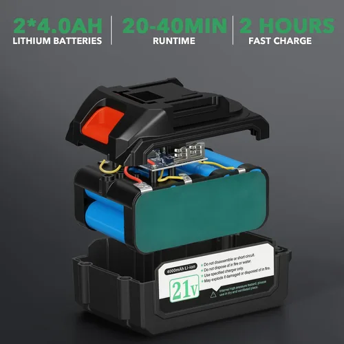 Vista 2 de Pulverizador de pintura inalámbrico mejorado 2025 con bolsas de taza y revestimiento de 47.3 fl oz, 2 baterías de 4.0 Ah y cargador rápido, 3