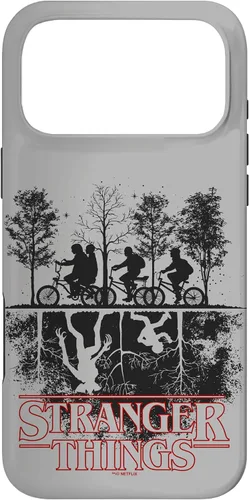 Vista 22 de Stranger Things Upside Down Hawkins Ride - Carcasa con logotipo para iPhone 17