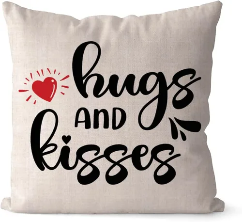Vista 11 de Better Together - Fundas de almohada de 16 x 16 pulgadas, de lino y algodón, con citas románticas, funda de almohada, regalo del día de San Valentín