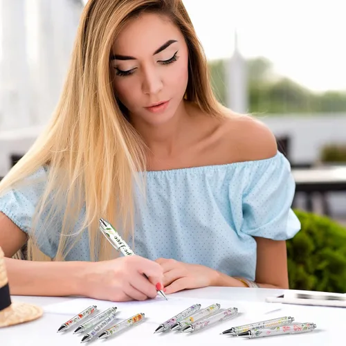 Vista 6 de Ctosree 60 bolígrafos cristianos para mujer, a granel, versículos bíblicos, bolígrafos de tinta floral, citas inspiradoras religiosas, bolígrafo