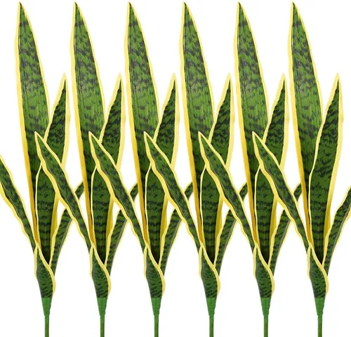 Vista 14 de Melorca&Guilla Plantas Artificiales 6 Piezas 31.5" Césped Alto Falso, Planta Artificial, Plantas de Césped Artificial Alto de Cebolla, Arbustos
