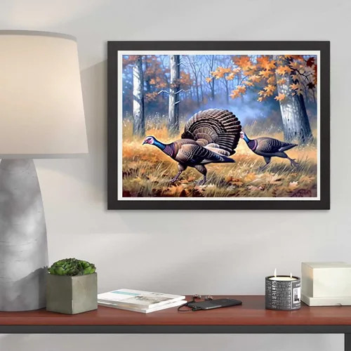 Vista 3 de Kaliosy Kits de pintura de diamantes 5D para adultos, faisán, pájaro por números, pintura con diamantes, arte de animales, taladro completo