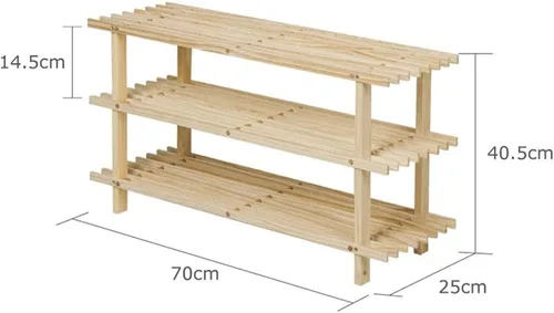 Vista 2 de Zapatero de madera, soporte de flores de pie, banco de almacenamiento, organizador de zapatos, gabinete de tela no tejida, estantes apilables