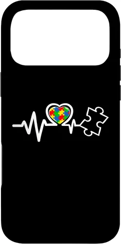 Vista 22 de Heart Puzzle Piece Heartbeat Cool Autism Awareness Case for iPhone 16