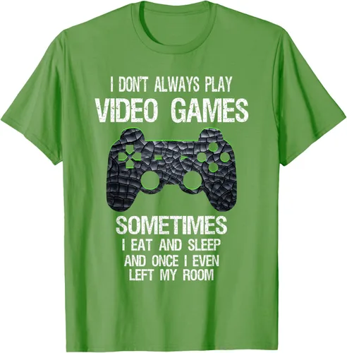 Vista 24 de Funny Gamer Video Games - Camiseta para niños y adolescentes, ajuste clásico, color negro, mezcla de algodón, Negro