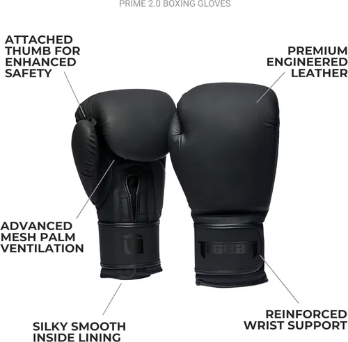 Vista 3 de Tigear Prime 2.0 Pro Boxing Gloves – Training Boxing Gloves Men, Women, Kids, Adult, Kids, Durable Engineered Leather Gloves for Muay Thai, MMA