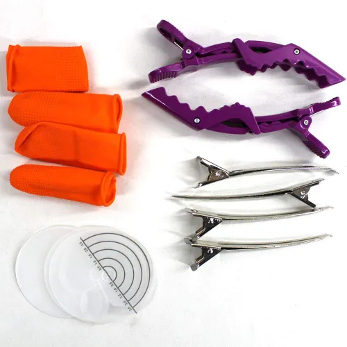 Vista 6 de JR611-Purple-C Set" - Herramienta de termostato de extensión de cabello de fusión PTC de hierro sin rastro, alicates de calefacción, conector