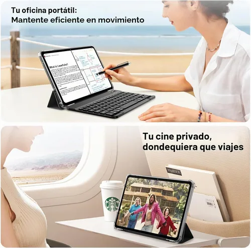 Vista 7 de Tableta Blackview Android con teclado, tableta grande de 12 pulgadas, tabletas computadora con Gemini AI, lápiz, 24GB+128GB/2TB, pantalla 2K FHD+