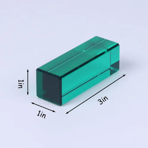 Vista 3 de Barras de cristal de arcoíris de 7.5 cm, bloques de gemas rectangulares apilables para niños, 16 colores, cubos de gemas apilables, juguetes