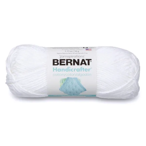Vista 7 de Bernat Handicrafter - Hilo de algodón sólido, 1.75 onzas, calibre 4, mediano, 100% algodón, azul francés