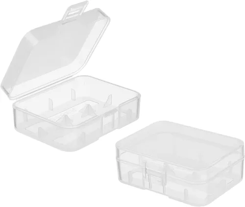 Vista 17 de Jutagoss Caja organizadora de almacenamiento de batería AA 8 capacidad de almacenamiento de batería organizador para batería AA SBC-022 transparente