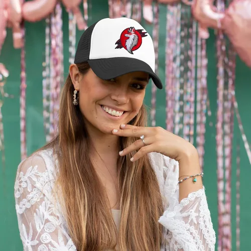 Vista 8 de Reemy Shop - Sombreros de camionero de moda 2023 Sombrero para hombres y mujeres, gorras de béisbol Snapback, gorra de malla blanca y negra
