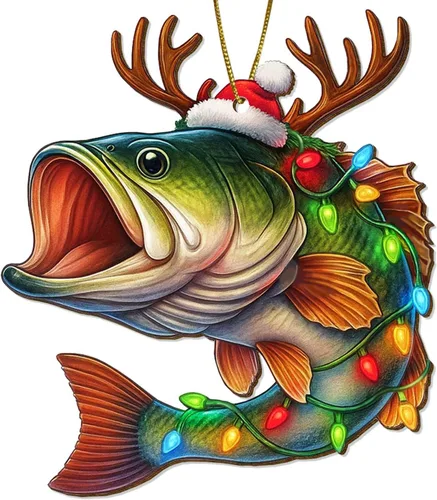 Vista 16 de Adornos colgantes de Navidad de Husky impresos por dos lados, recuerdo para mujeres, hombres y amigos, decoraciones colgantes de árbol de Navidad