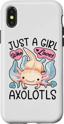 Vista 5 de Just A Girl Who Loves Axolotls Axolotl Lovers Funny Kawaii Case for iPhone 16