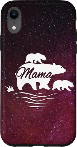 Vista 25 de Mama Bear with 2 Cubs Space Stars Galaxy Mama Bear Case for iPhone 17