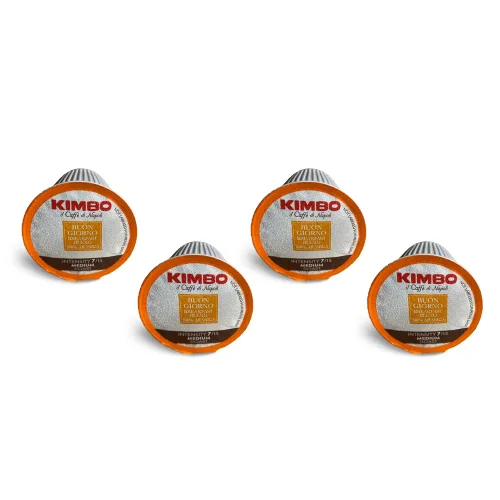 Vista 3 de Kimbo Buongiorno Blend, 100% Arábica 60 cápsulas compatibles Keurig K-Cup Tostado medio, intensidad 7/13 tostado, mezclado y fabricado