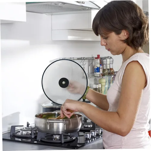 Vista 3 de Frying Pan Splatter Guard 3Pcs – Grease Splatter Screen Mesh Oil Proof Pot Lid Kitchen Accessories