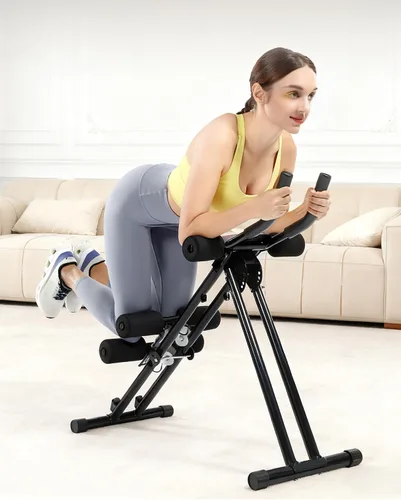 Vista 8 de GuuG Ab Machine Ab Trainer - Máquina de abdominales ajustable para entrenamiento de estómago en casa, gimnasio, entrenamiento de abdominales