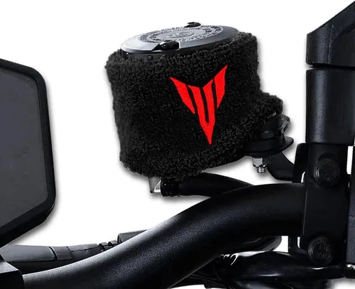 Vista 4 de MOWOK Compatible con Yamaha MT 09 mt09 TRACER 9 GT 9gt 2021 2022 todos los años cubierta de depósito de líquido de frenos de motocicleta llavero