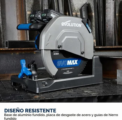 Vista 8 de Evolution S14CPS-Li - Kit de carga Sierra de corte de metal inalámbrica de 14 pulgadas Motor sin escobillas de 40 V Hoja de carburo EVOMAX