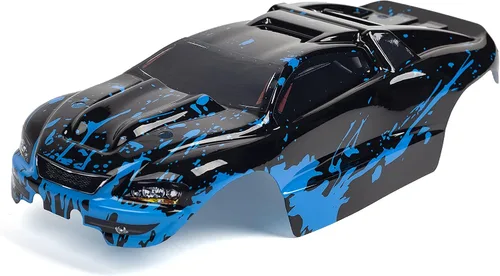 Vista 5 de SummitLink Cuerpo personalizado azul fangoso sobre negro estilo compatible con e-Revo Mini escala 1/16 RC coche o camión (camión no incluido)