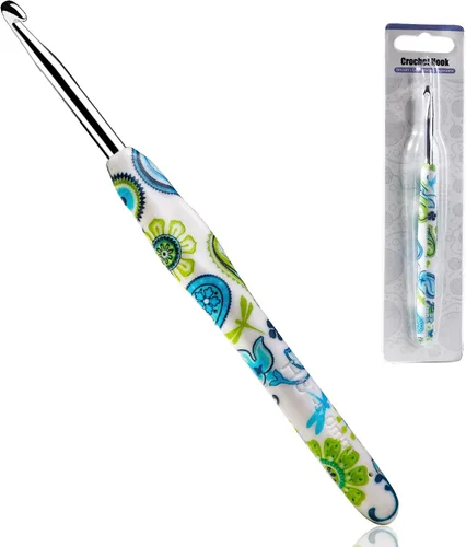 Vista 19 de 2.25mm Gancho de Ganchillo Looen, Mango Ergonómico para Manos Artríticas, Agujas de Tejer de Goma Suave Extra Largas para Principiantes de Crochet