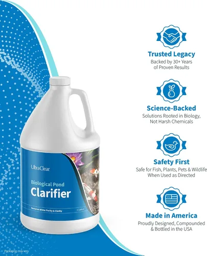 Vista 6 de Clarificador (1 galón) – Limpiador natural de estanques con bacterias beneficiosas – Mejora la claridad del agua y reduce la nubosidad para el agua