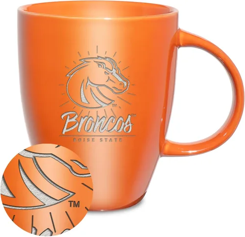 Vista 92 de Rico Industries - Taza de lustre cerámico con grabado láser de la NCAA de 18oz - Café-Té