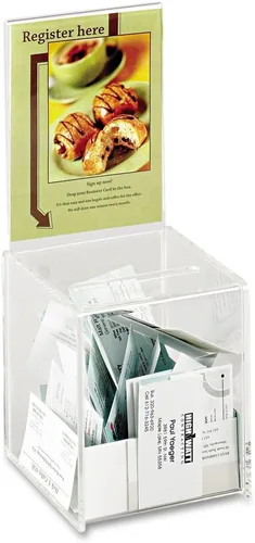 Vista 4 de Safco Productos 4234CL - Cajas grandes de colección acrílicas, transparentes