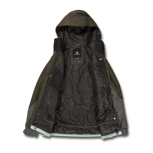 Vista 3 de Volcom Chaqueta con capucha para mujer, con aislamiento para snowboard, esquí, invierno