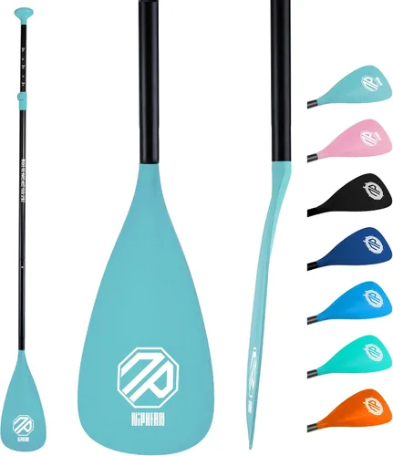 Vista 13 de niphean Remo de kayak de 4 piezas, paletas de tabla de remo ajustables, pala ligera de SUP, accesorios de tabla de remo desmontable con eje