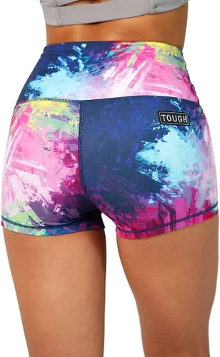 Vista 5 de Tough Mode Pantalones cortos deportivos para mujer, de tiro alto, 3 pulgadas, 5 pulgadas, súper suaves, para entrenamiento, correr, yoga, voleibol